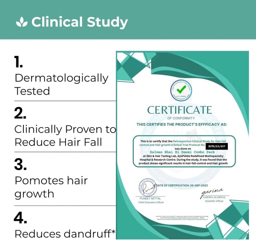 SALMAN BHAI KI DAWAI WITH NATURAL HERBS POWDER SACHET 25G FOR ALOPECIA AND BALD