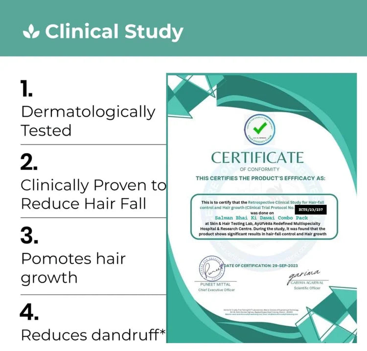 SALMAN BHAI KI DAWAI WITH NATURAL HERBS POWDER SACHET 10G FOR ALOPECIA AND BALD